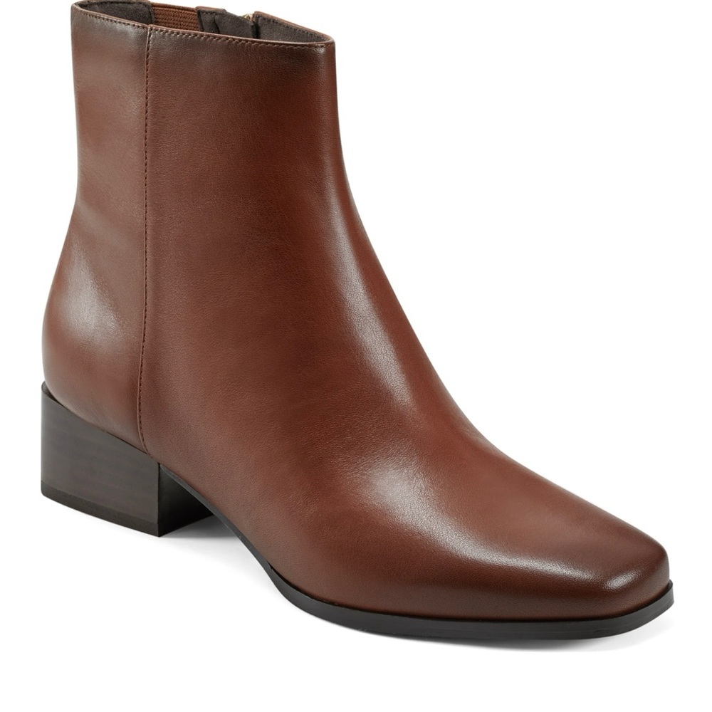 Easy Spirit - Sydney Dress Booties - Brown Leather
